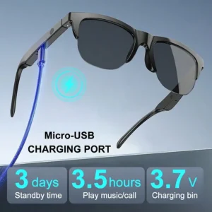 Ankriyul Smart Glasses Wireless Earbuds-Stylish Design, Supports Music