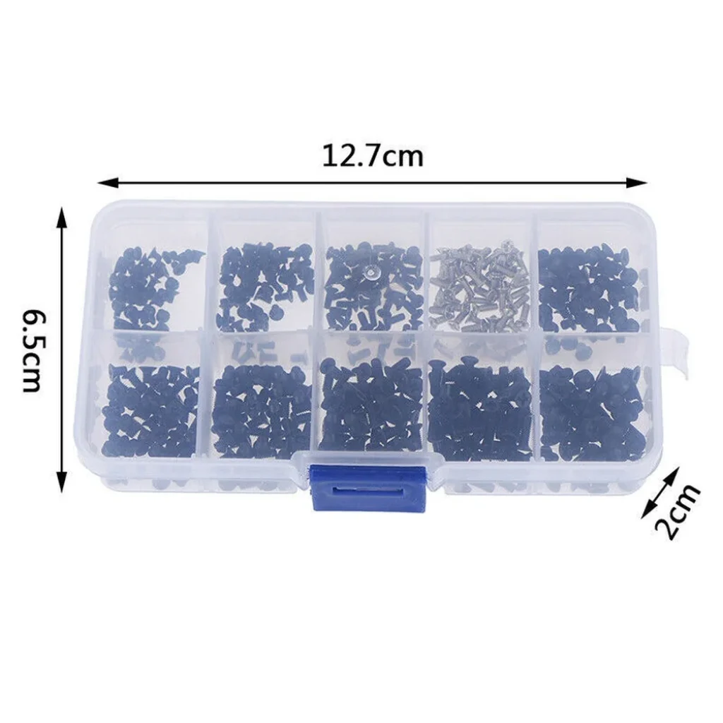 Black Laptop Screw Kit ABS Components Precision Fit