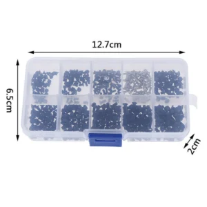 Black Laptop Screw Kit ABS Components Precision Fit