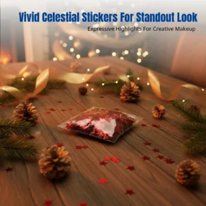 Celestial Face Stickers, Pentagram Decoration, Glow Makeup Accessory,