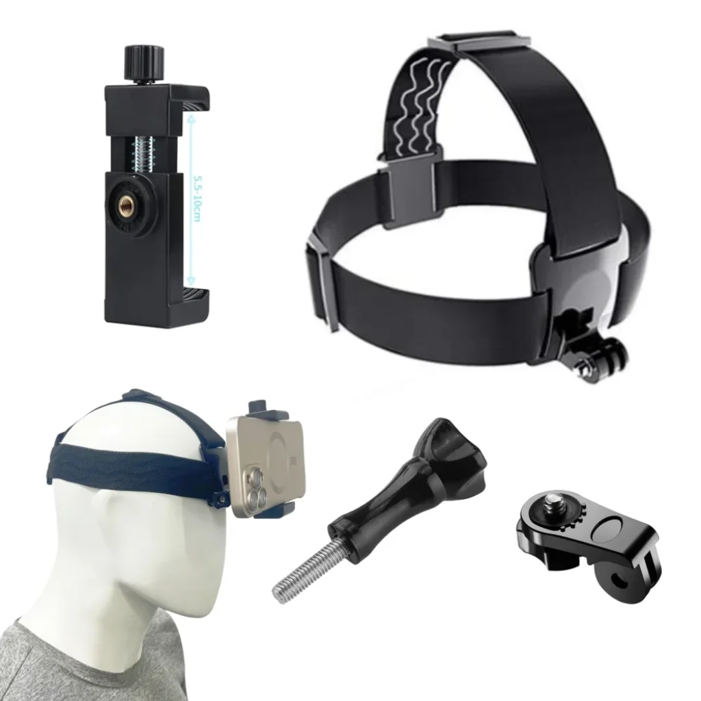 Cell Phone Head Strap Holder Headband Mounting Kit