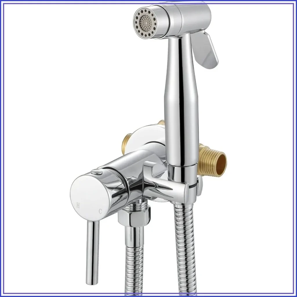 Chrome Handheld Bidet Sprayer Toilet Warm Water, Stainless