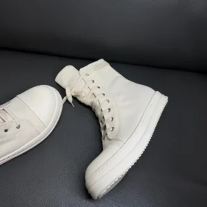 Classic Beige High Top Canvas Shoes Ankle Boot