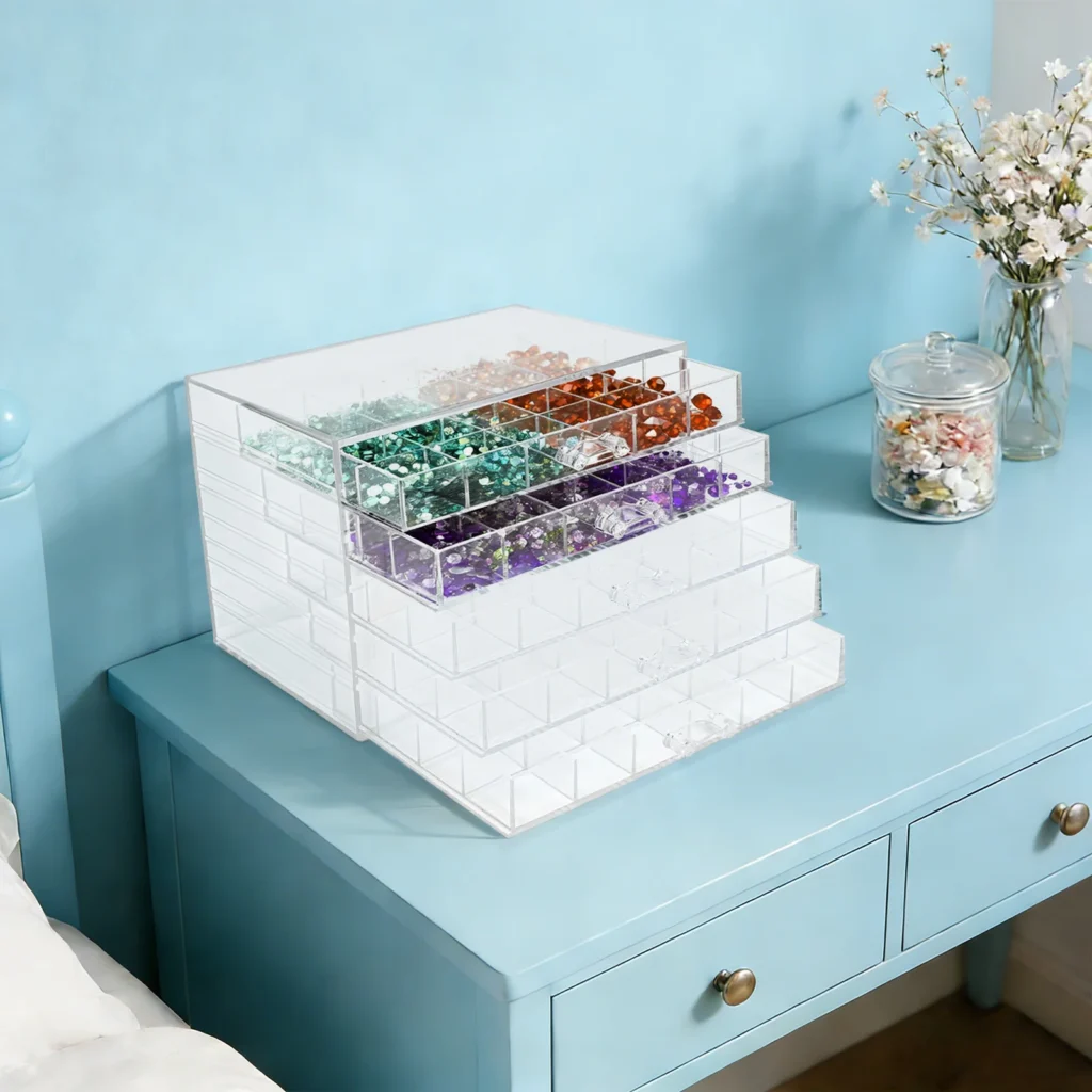 Clear Nail Art Storage Box, 5-layer Nail Art