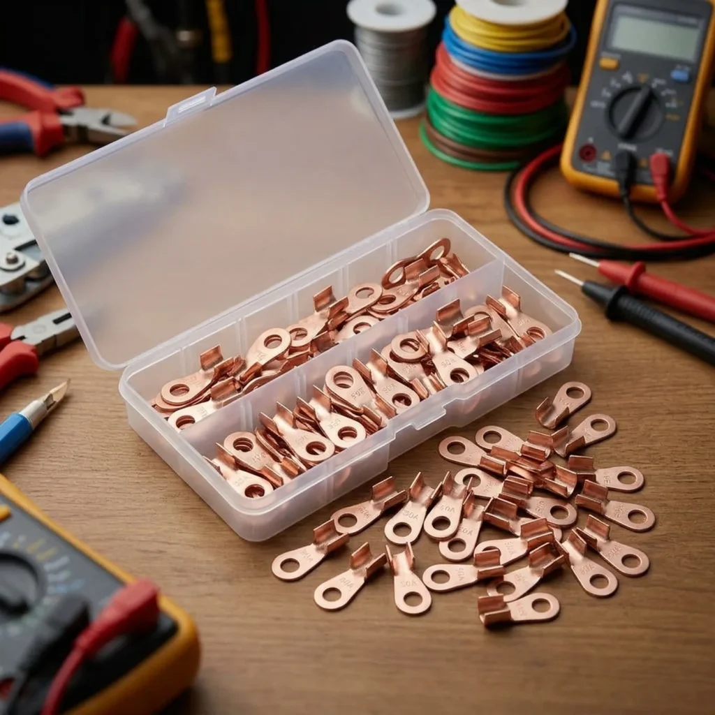 Copper Ring Lug Terminals Kit OT10A through OT50A