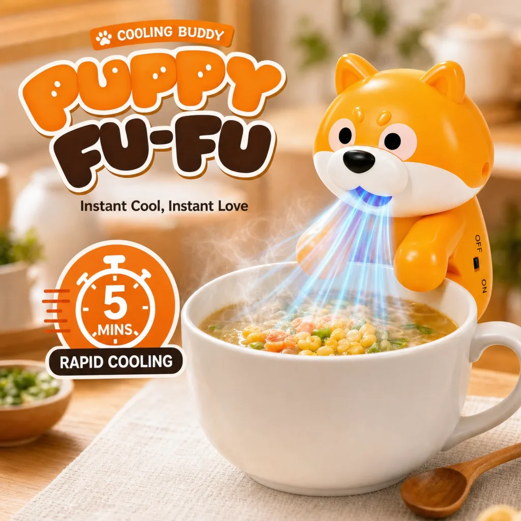 Cute Shiba Inu Food Cooling Fan, Rechargeable Portable