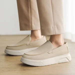 Designer Men’s Slip-On Loafers Leather Business Commute Comfortable