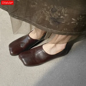 Dilalula 2026 Spring Natural Leather women’s Flats Flat