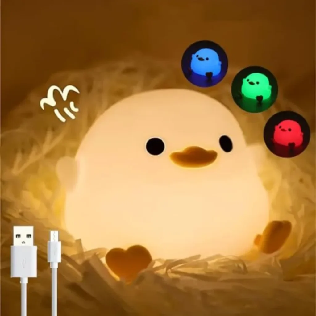DoDo Duck Night Light, LED Cute Silicone Dimmable
