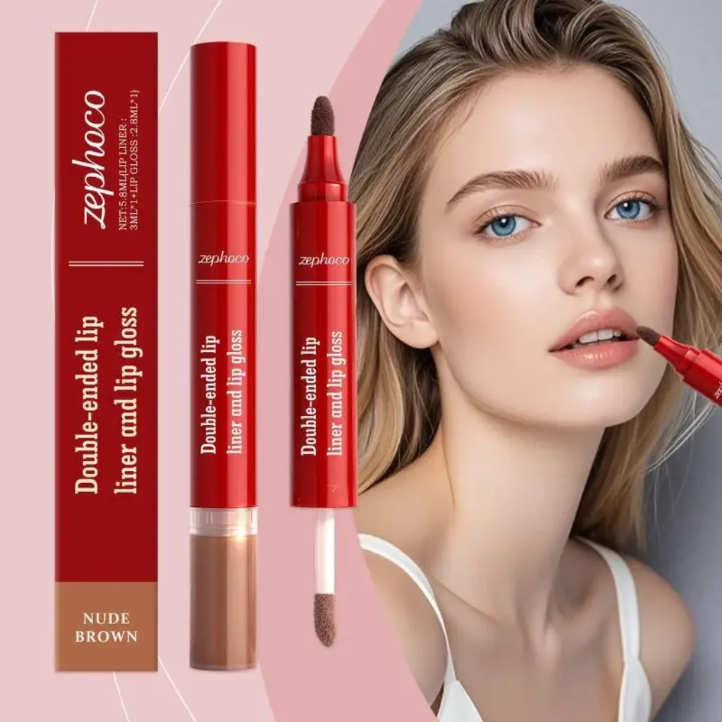 Double-headed Liquid Lip Gloss Pen Lip Contour Liner