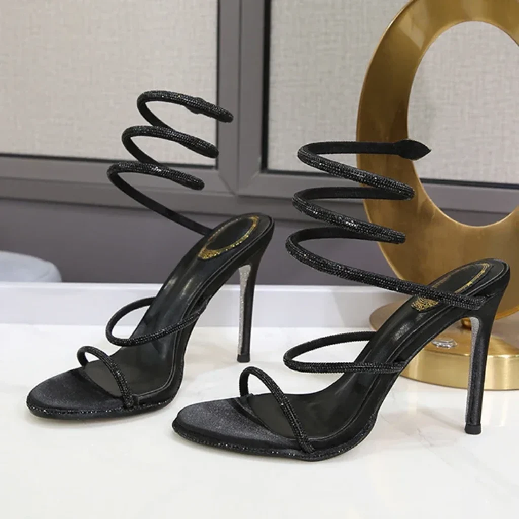 Eilyken Fashion Style Crystal Diamond Ankle Strap Women