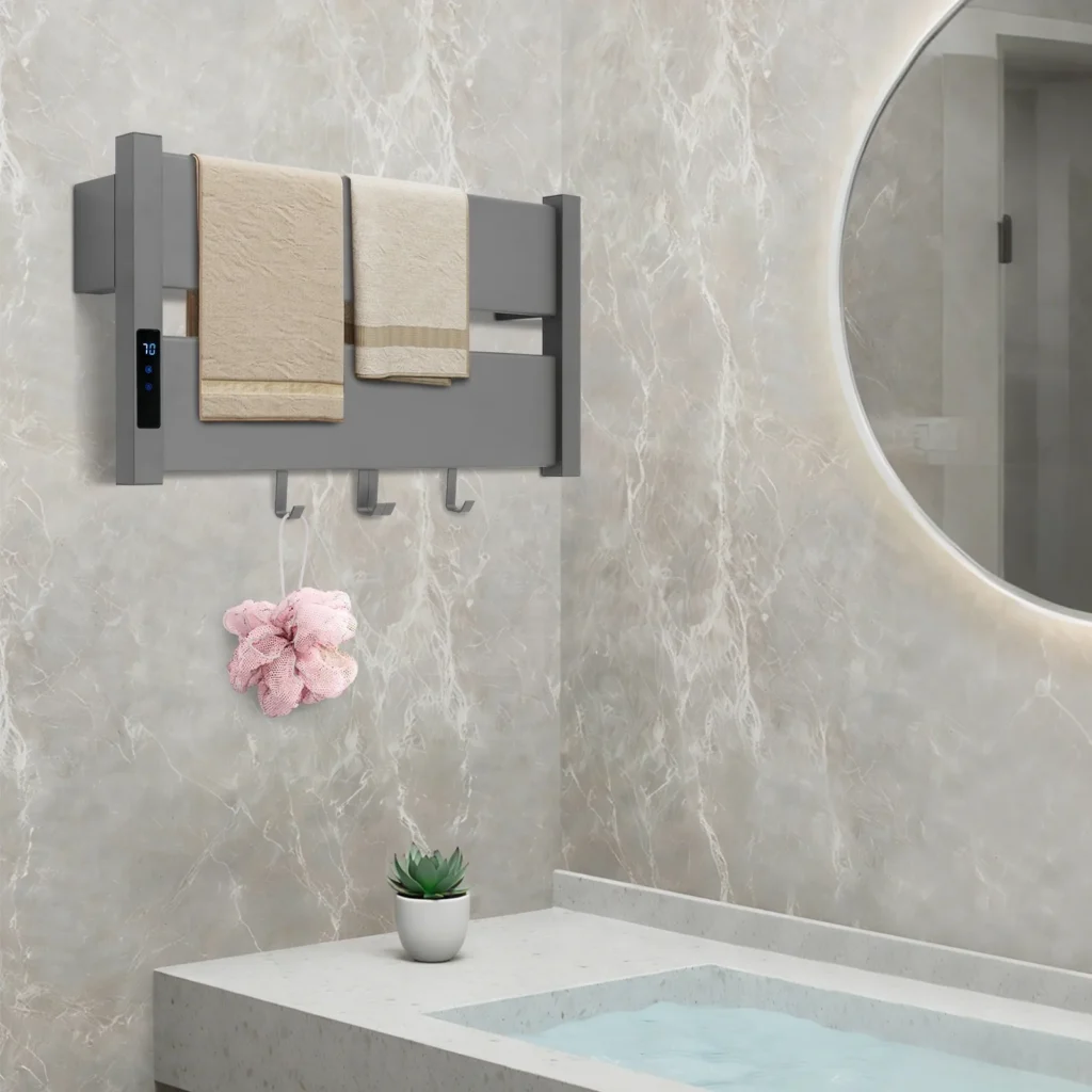 Electric towel warmer, Wall-Mounted Heated Towel Rack, Electric
