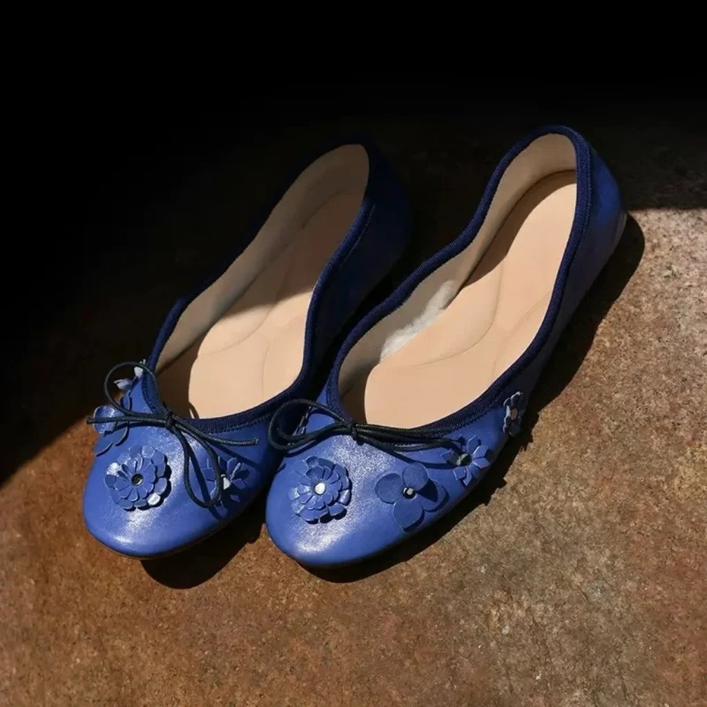Elegant Ballet Style Low Heel Pumps Shoes Women