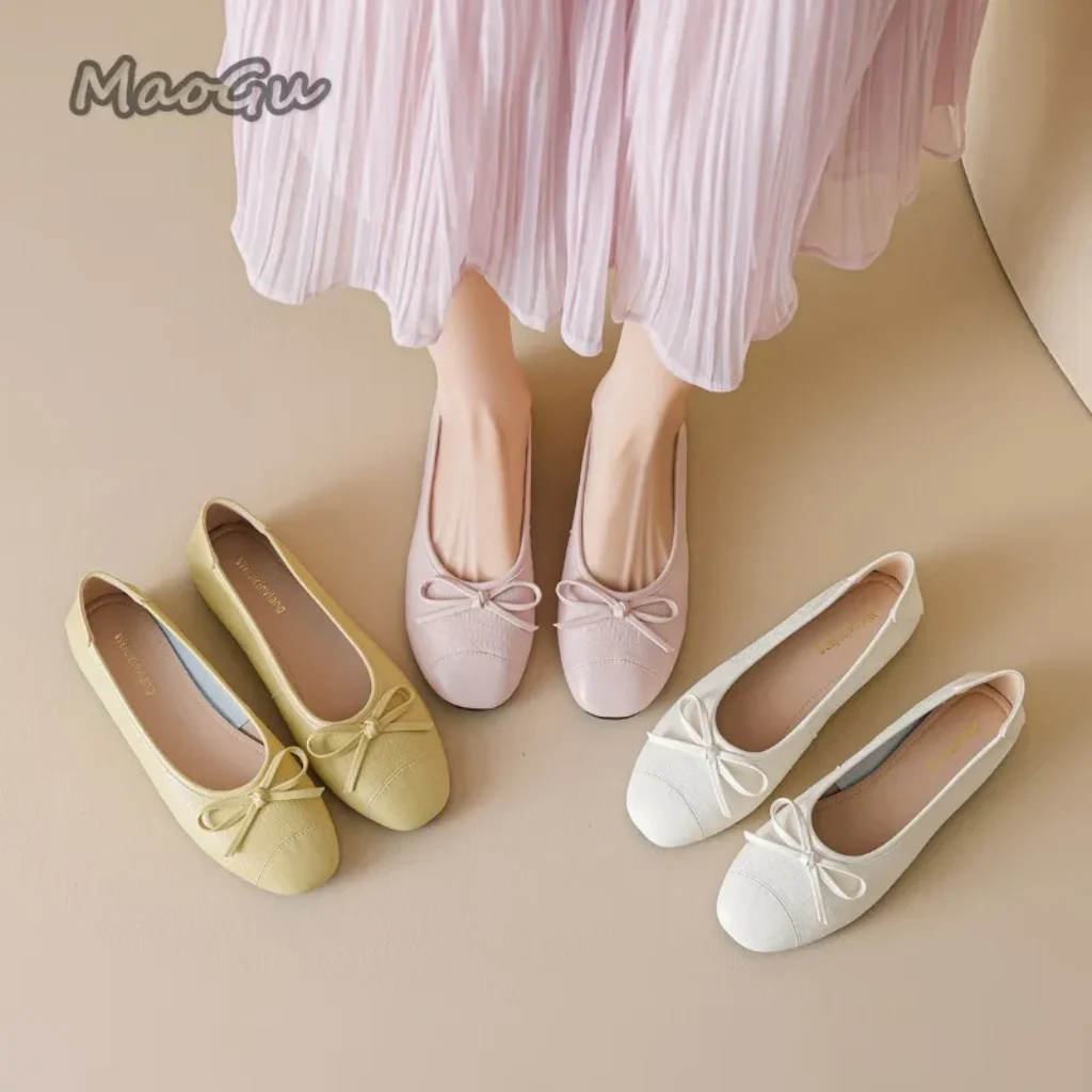 Elegant Bowknot Ballerina Women’s Flats Round Toe Soft