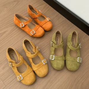 Fairy-style Round-toe Flats 2026 Summer Korean Version Hidden-heel