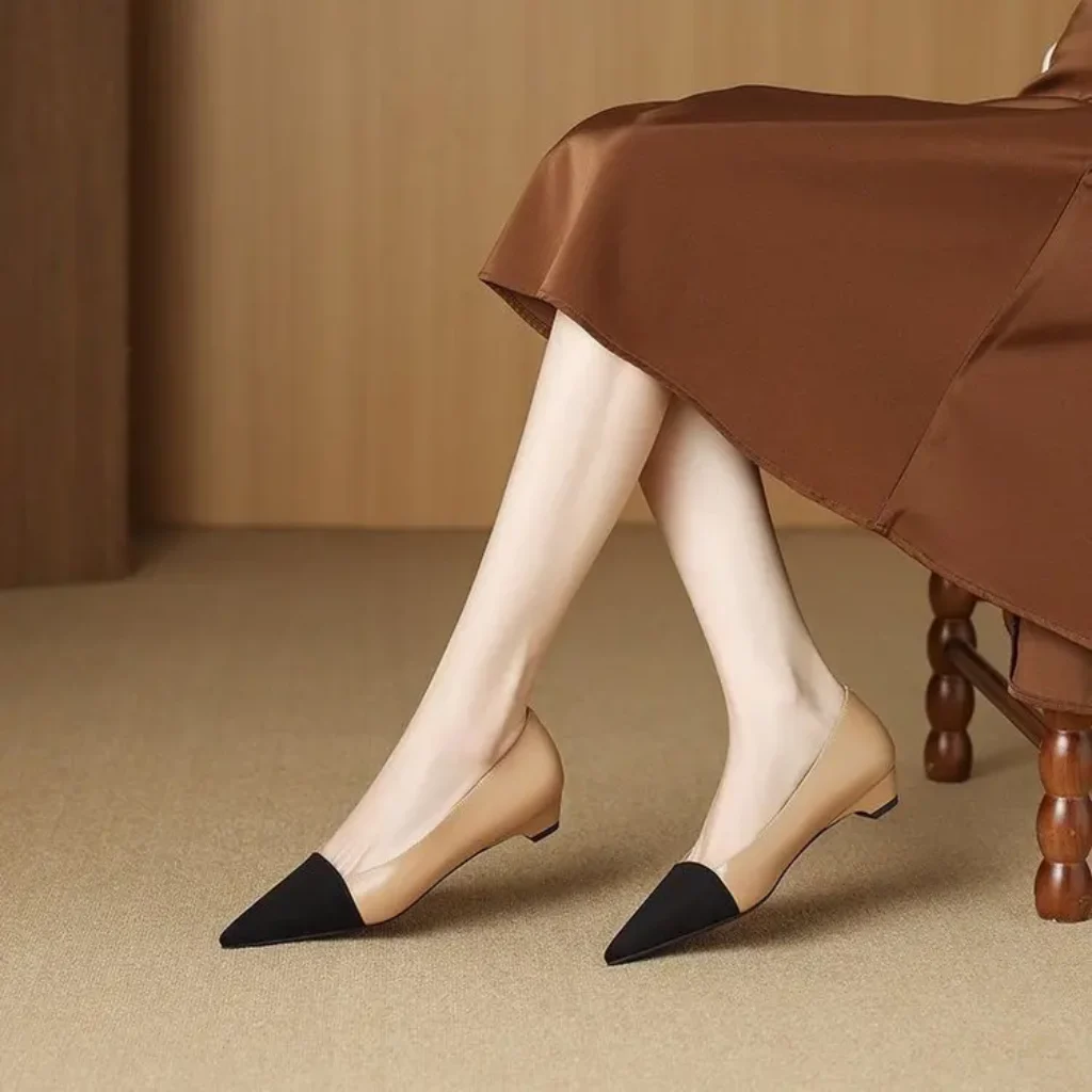 French ladies’ high-heeled shoes fashion temperament shallow mouth