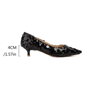 Girseaby Design Female Sheepskin Pumps Pointed Toe Small