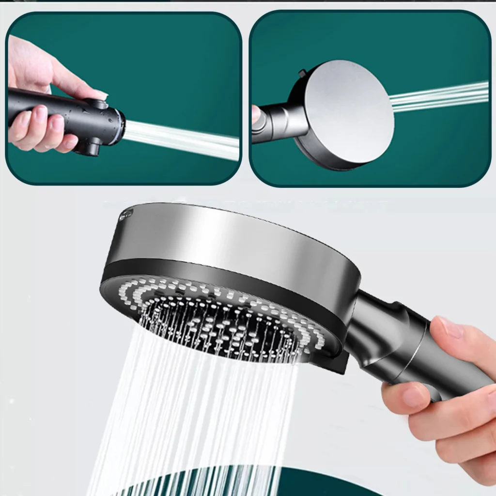 High Pressure Shower Head 5 Modes Handheld Adjustable