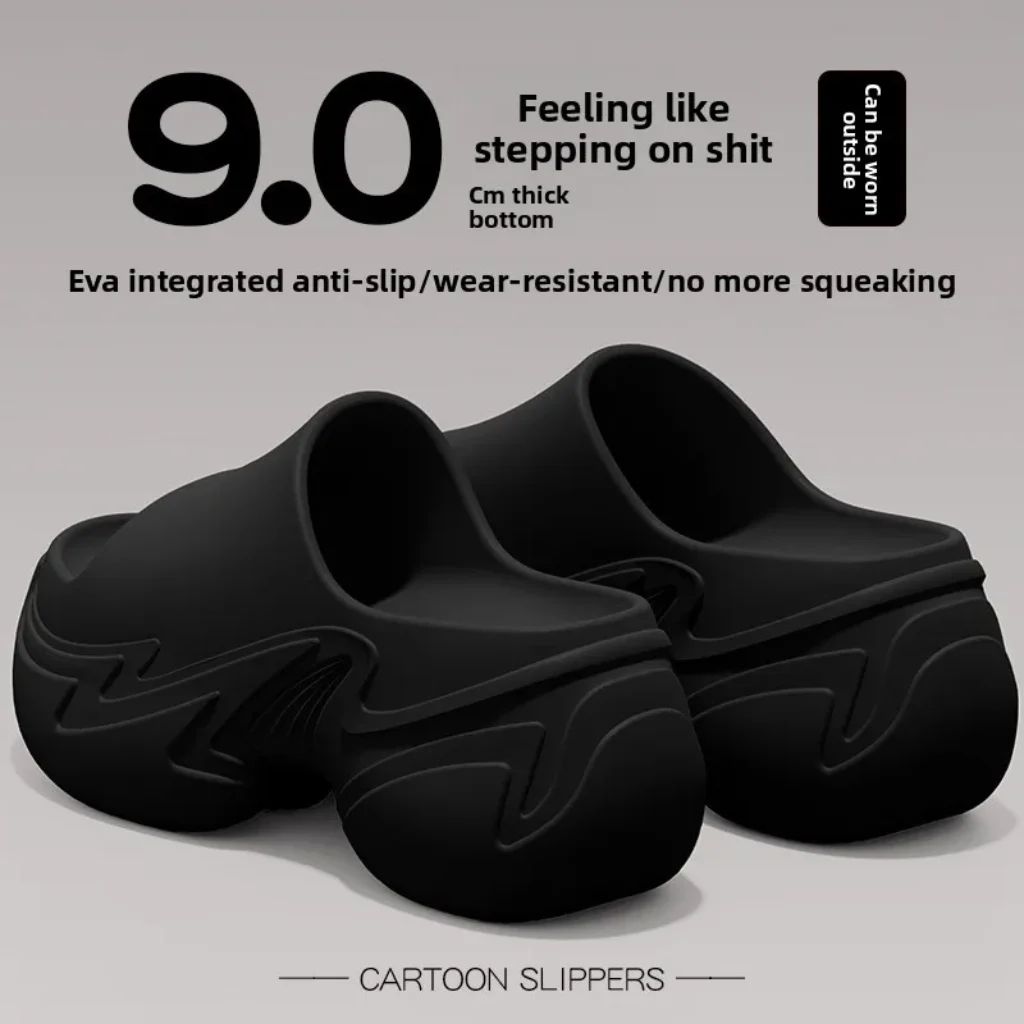 High-top slippers 2026 summer style, heightening shoes home