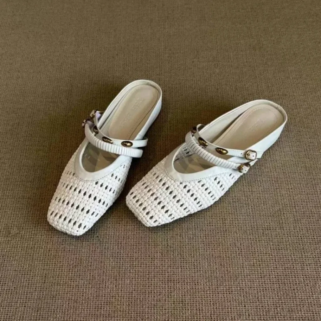 Inner Heightening 2025 Baotou Shoes Women Square Toe