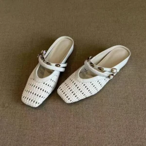 Inner Heightening 2025 Baotou Shoes Women Square Toe