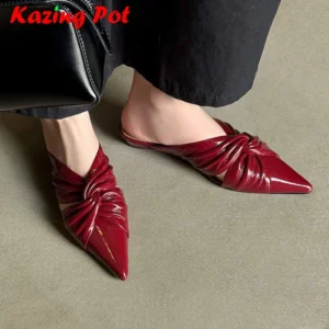 Krazing Pot Cow Skin Shallow Pointed Toe Low