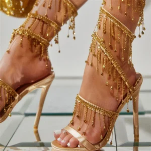 Liyke Elegant Women Wedding Banquet Shoes Fashion Crystal