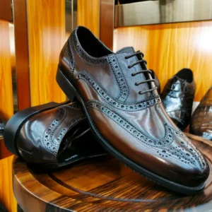 Luxury Men’s Dress Shoes Genuine Leather Brogue Wingtip