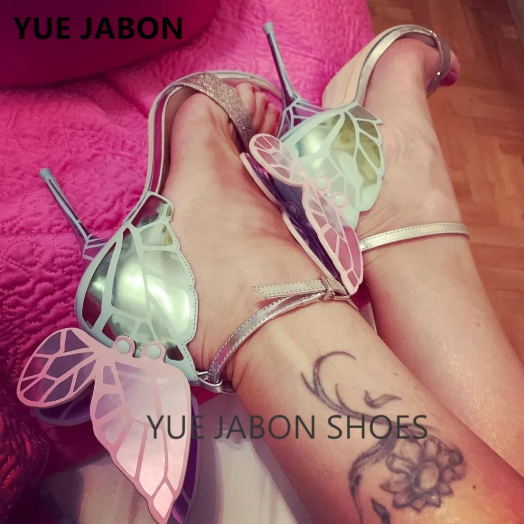 Luxury Style Butterfly Wings Women High Heels Bowtie