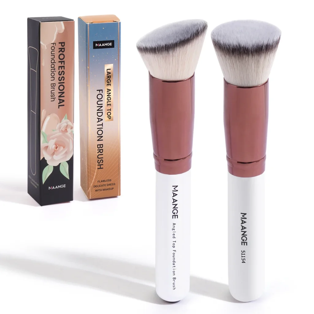 MAANGE Foundation Makeup Brush Set Flat Angled Kabuki