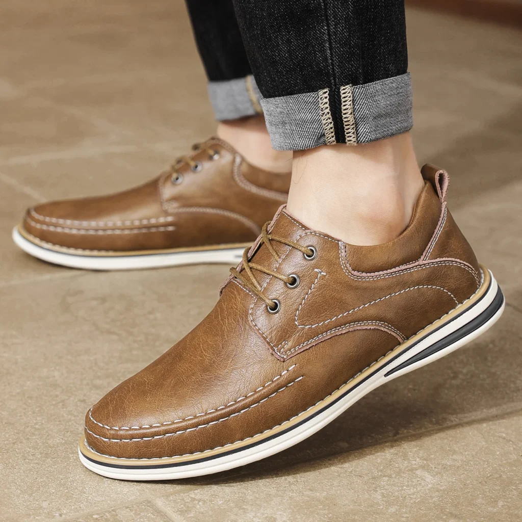 Men Casual Leather Shoes, Versatile Business British Style
