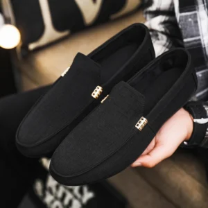 Men’s Simple Solid-Color Loafers, Comfortable, Soft, Versatile, Easy