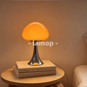 Murano Glass Milky Yellow Half Dome Mushroom Flared