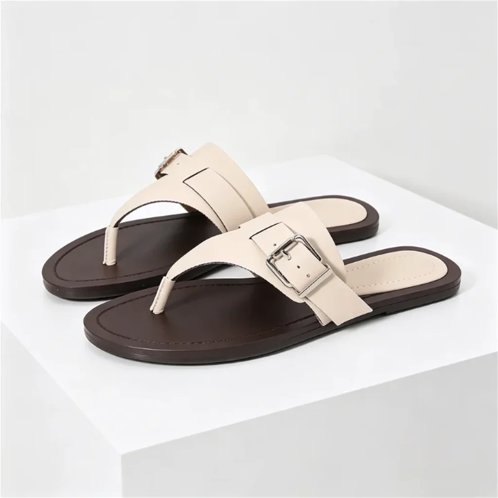 2025 Summer Designer Flip Flops Women Fashion Metal