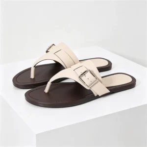 2025 Summer Designer Flip Flops Women Fashion Metal