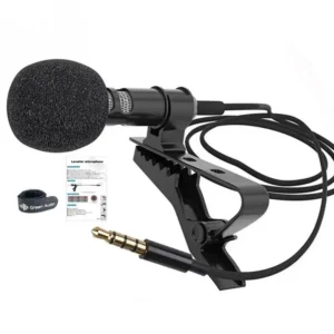 3.5mm Lapel Microphone Mini Black Clip Lapel Mic