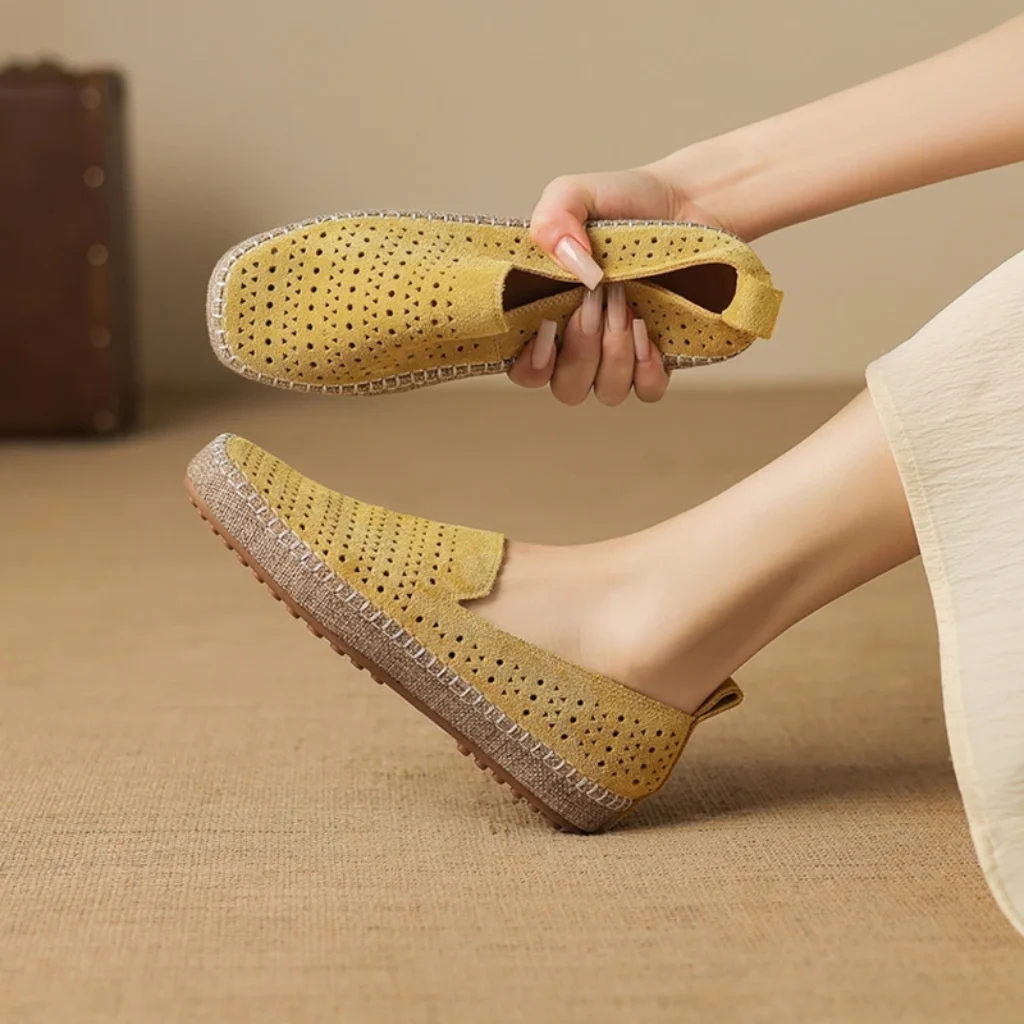 Autumn/Spring Women Loafers Cow Suede Leather Shoes Women