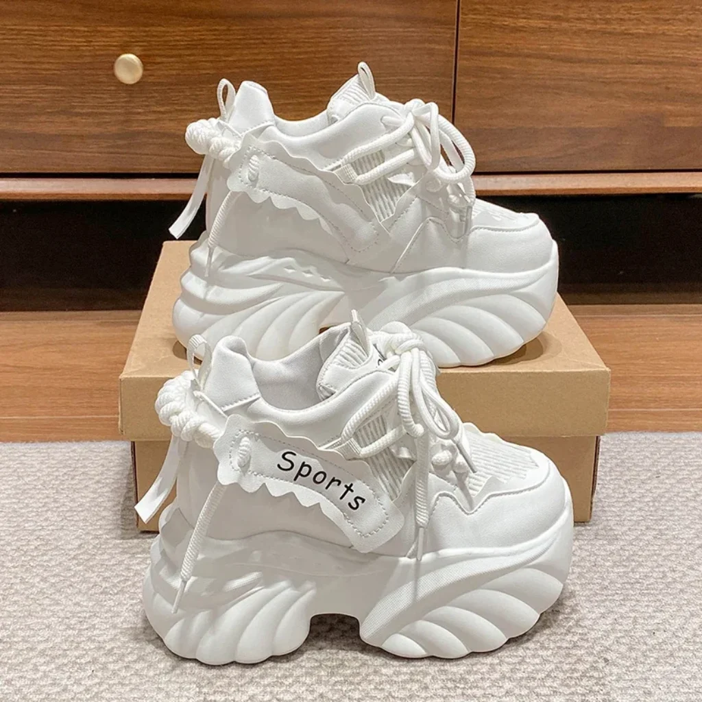Spring Chunky Sneakers Women Autumn Thick Bottom Platform