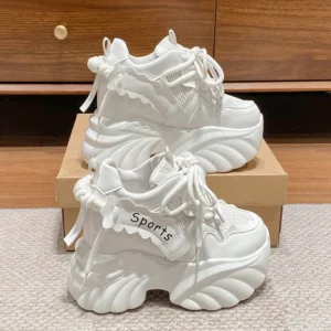 Spring Chunky Sneakers Women Autumn Thick Bottom Platform