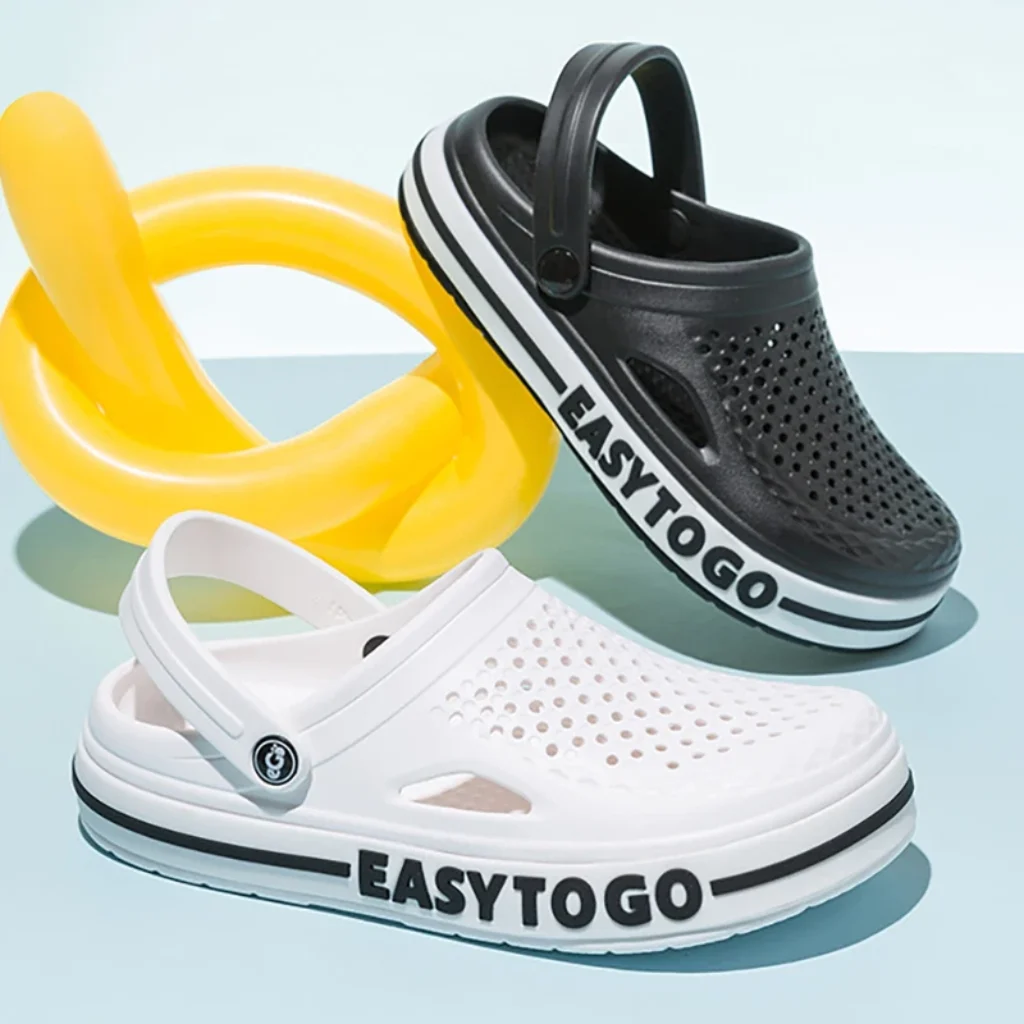 Summer EVA Lightweight Slippers Men Letter Garden Shoes