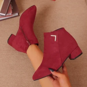 women’s spring autumn fashion boots, stylish elegant short