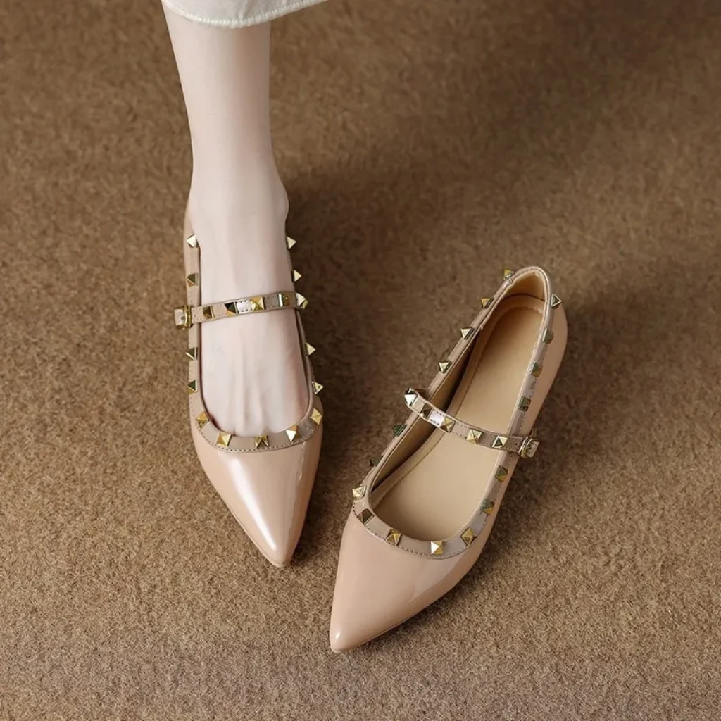 Pointed Toe Mary Janes Cover Heels Women Single