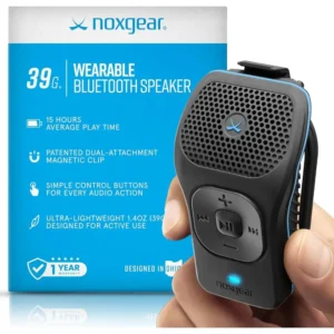 Portable 39g Bluetooth Speaker, Magnetic Clip-On, Waterproof, 15-Hour