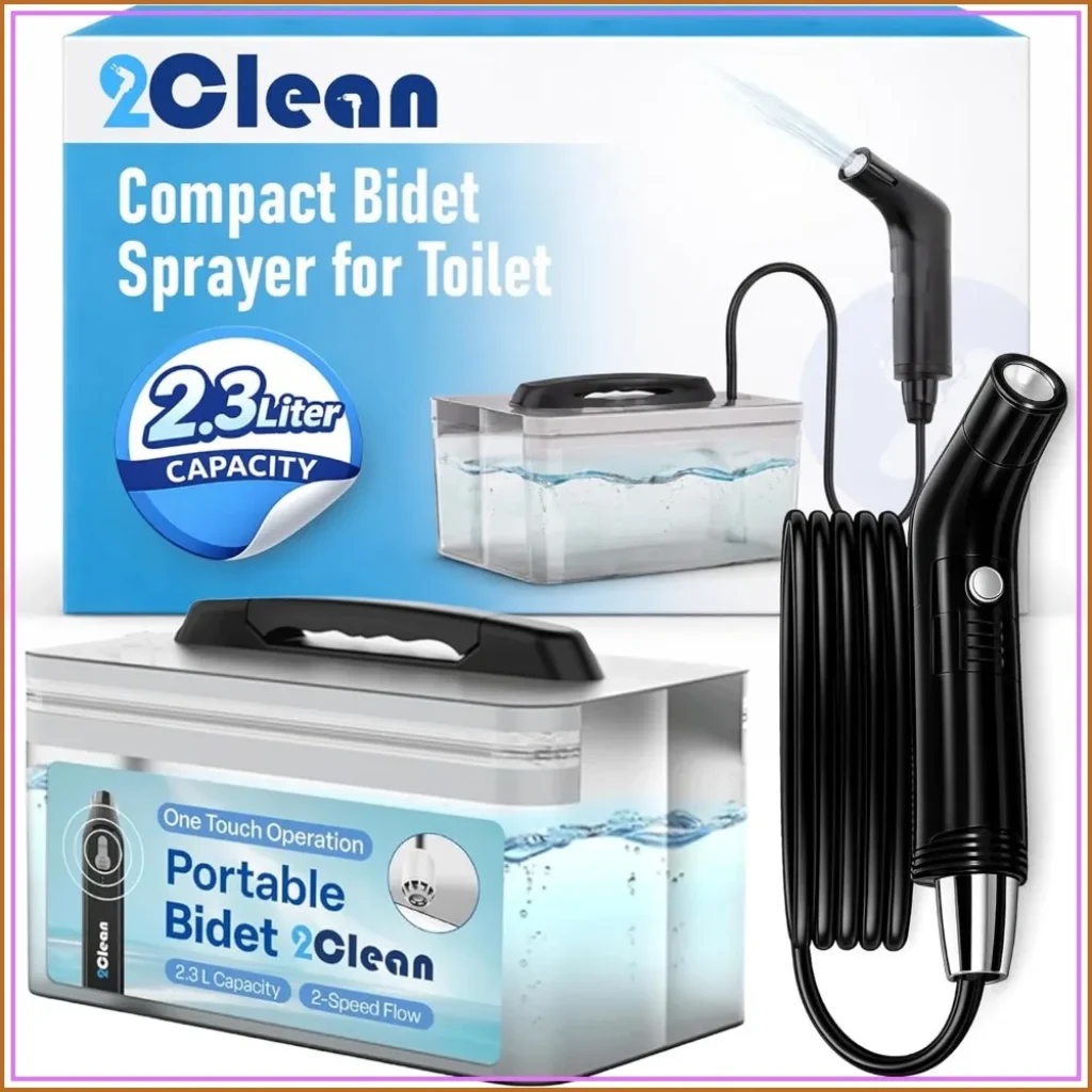 Portable Electric Travel Bidet – USB Rechargeable, 2.3L,