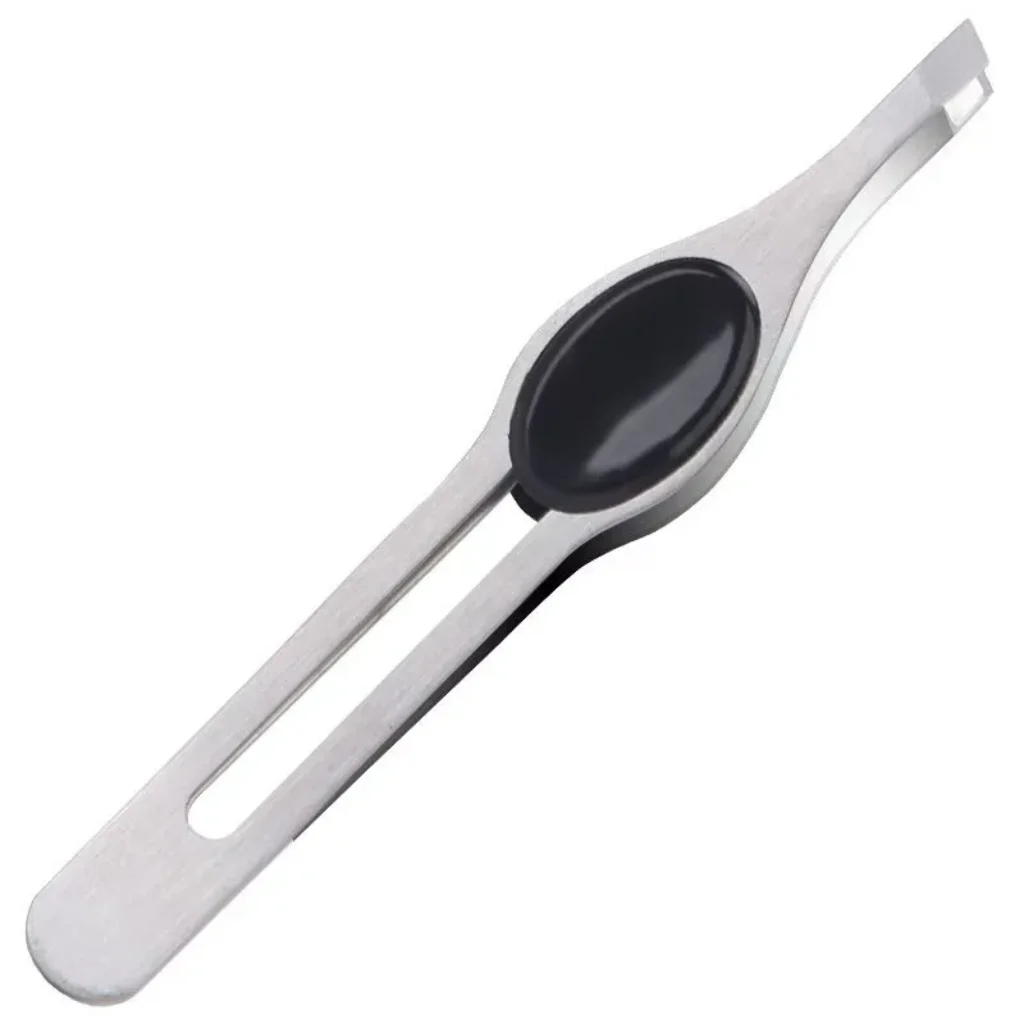 Professional Stainless Steel Slanted Eyebrow Tweezers Fine Hair