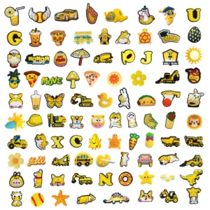 Random 10- Yellow Series Shoe Charms Shoe Key
