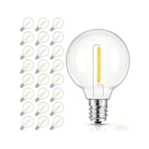 Replacement Light, 25 Pack E12 Screw Base Clear