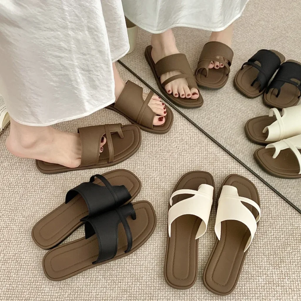 Retro Roman Flat Flip Flops Women Summer Flat