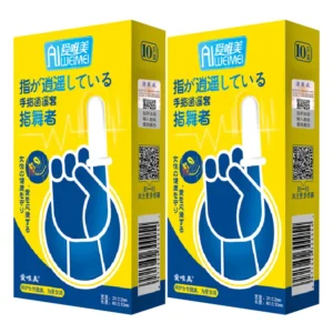reusable condom Finger Sleeve Vaginal Massager female Masturbation