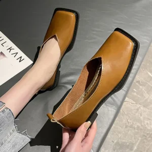 Roman Women Low Heel Pumps Ladies Female Footwear